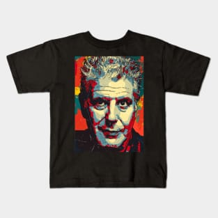 Wanderlust and Well-Eaten Channeling Anthony Bourdain Kids T-Shirt